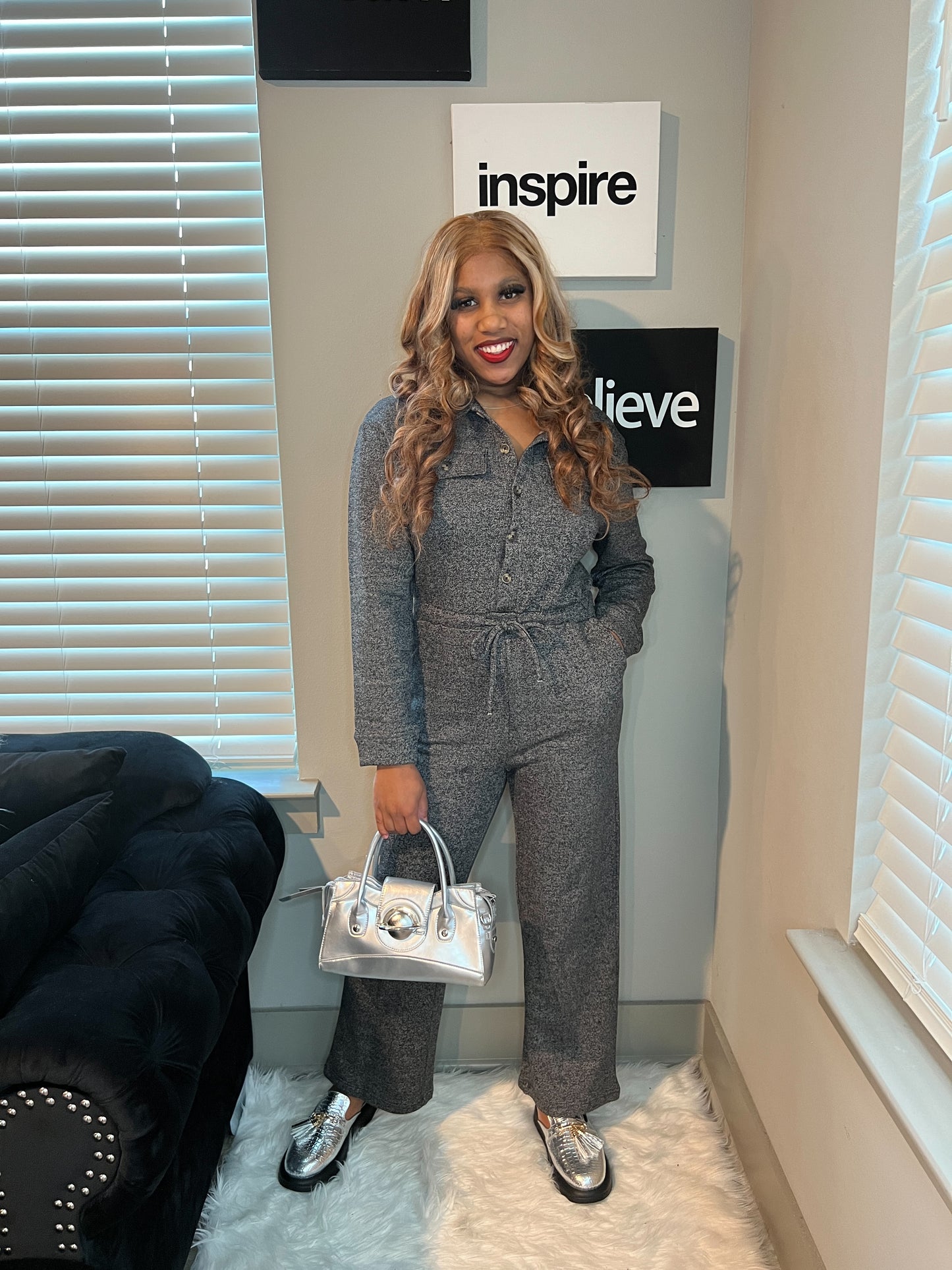 Grey Amour Jumpsuit